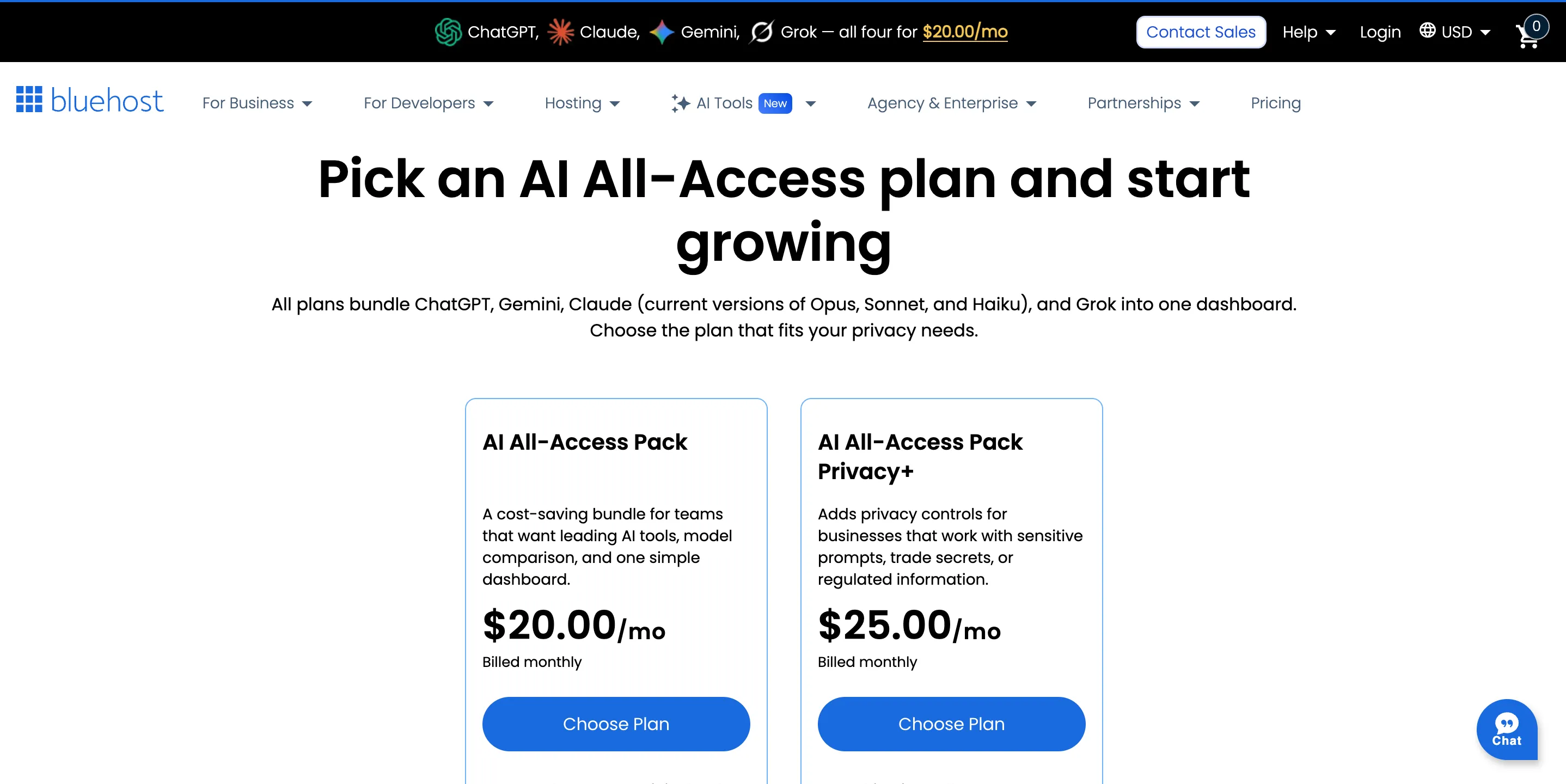 bluehost ai all-access pack